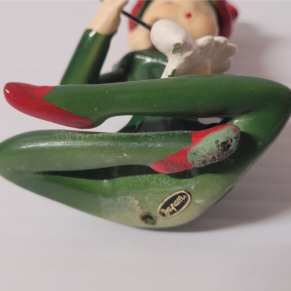 Vintage Josef Original Pixie Elf Ceramic Figurine 1950s Porcelain Japan Repair - Picture 7 of 7